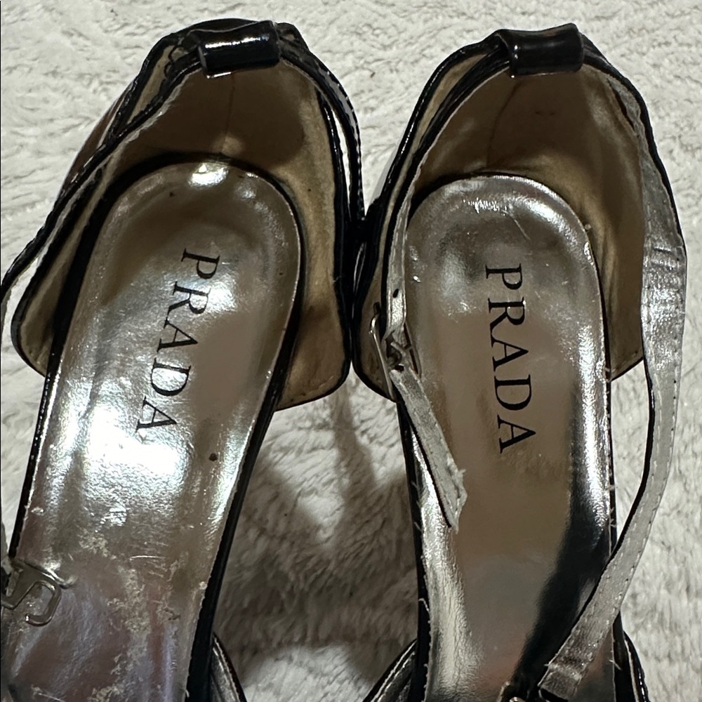 Prada Black Patent Leather Heels - Picture 3 of 8